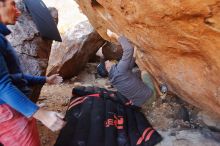 Bouldering in Hueco Tanks on 12/14/2019 with Blue Lizard Climbing and Yoga

Filename: SRM_20191214_1148570.jpg
Aperture: f/2.8
Shutter Speed: 1/320
Body: Canon EOS-1D Mark II
Lens: Canon EF 16-35mm f/2.8 L