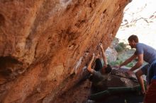 Bouldering in Hueco Tanks on 12/14/2019 with Blue Lizard Climbing and Yoga

Filename: SRM_20191214_1149540.jpg
Aperture: f/5.0
Shutter Speed: 1/320
Body: Canon EOS-1D Mark II
Lens: Canon EF 16-35mm f/2.8 L