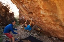 Bouldering in Hueco Tanks on 12/14/2019 with Blue Lizard Climbing and Yoga

Filename: SRM_20191214_1154500.jpg
Aperture: f/5.6
Shutter Speed: 1/320
Body: Canon EOS-1D Mark II
Lens: Canon EF 16-35mm f/2.8 L