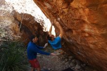 Bouldering in Hueco Tanks on 12/14/2019 with Blue Lizard Climbing and Yoga

Filename: SRM_20191214_1155040.jpg
Aperture: f/8.0
Shutter Speed: 1/250
Body: Canon EOS-1D Mark II
Lens: Canon EF 16-35mm f/2.8 L