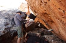 Bouldering in Hueco Tanks on 12/14/2019 with Blue Lizard Climbing and Yoga

Filename: SRM_20191214_1158280.jpg
Aperture: f/5.0
Shutter Speed: 1/250
Body: Canon EOS-1D Mark II
Lens: Canon EF 16-35mm f/2.8 L