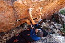 Bouldering in Hueco Tanks on 12/14/2019 with Blue Lizard Climbing and Yoga

Filename: SRM_20191214_1202380.jpg
Aperture: f/5.0
Shutter Speed: 1/250
Body: Canon EOS-1D Mark II
Lens: Canon EF 16-35mm f/2.8 L