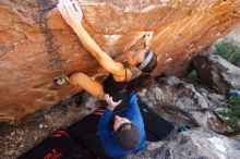 Bouldering in Hueco Tanks on 12/14/2019 with Blue Lizard Climbing and Yoga

Filename: SRM_20191214_1202400.jpg
Aperture: f/5.0
Shutter Speed: 1/250
Body: Canon EOS-1D Mark II
Lens: Canon EF 16-35mm f/2.8 L