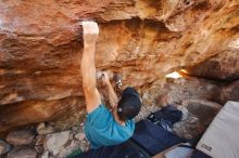 Bouldering in Hueco Tanks on 12/14/2019 with Blue Lizard Climbing and Yoga

Filename: SRM_20191214_1206160.jpg
Aperture: f/3.5
Shutter Speed: 1/250
Body: Canon EOS-1D Mark II
Lens: Canon EF 16-35mm f/2.8 L