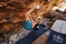 Bouldering in Hueco Tanks on 12/14/2019 with Blue Lizard Climbing and Yoga

Filename: SRM_20191214_1212570.jpg
Aperture: f/3.2
Shutter Speed: 1/320
Body: Canon EOS-1D Mark II
Lens: Canon EF 16-35mm f/2.8 L