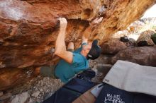 Bouldering in Hueco Tanks on 12/14/2019 with Blue Lizard Climbing and Yoga

Filename: SRM_20191214_1213020.jpg
Aperture: f/3.5
Shutter Speed: 1/320
Body: Canon EOS-1D Mark II
Lens: Canon EF 16-35mm f/2.8 L