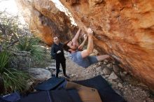 Bouldering in Hueco Tanks on 12/14/2019 with Blue Lizard Climbing and Yoga

Filename: SRM_20191214_1224530.jpg
Aperture: f/4.5
Shutter Speed: 1/250
Body: Canon EOS-1D Mark II
Lens: Canon EF 16-35mm f/2.8 L