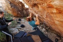 Bouldering in Hueco Tanks on 12/14/2019 with Blue Lizard Climbing and Yoga

Filename: SRM_20191214_1233100.jpg
Aperture: f/5.0
Shutter Speed: 1/250
Body: Canon EOS-1D Mark II
Lens: Canon EF 16-35mm f/2.8 L