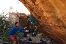 Bouldering in Hueco Tanks on 12/14/2019 with Blue Lizard Climbing and Yoga

Filename: SRM_20191214_1246460.jpg
Aperture: f/6.3
Shutter Speed: 1/250
Body: Canon EOS-1D Mark II
Lens: Canon EF 16-35mm f/2.8 L