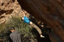 Bouldering in Hueco Tanks on 12/14/2019 with Blue Lizard Climbing and Yoga

Filename: SRM_20191214_1336280.jpg
Aperture: f/4.0
Shutter Speed: 1/500
Body: Canon EOS-1D Mark II
Lens: Canon EF 50mm f/1.8 II