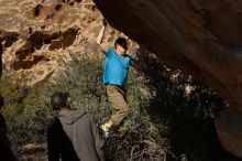 Bouldering in Hueco Tanks on 12/14/2019 with Blue Lizard Climbing and Yoga

Filename: SRM_20191214_1336310.jpg
Aperture: f/4.5
Shutter Speed: 1/500
Body: Canon EOS-1D Mark II
Lens: Canon EF 50mm f/1.8 II