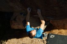 Bouldering in Hueco Tanks on 12/14/2019 with Blue Lizard Climbing and Yoga

Filename: SRM_20191214_1336480.jpg
Aperture: f/4.0
Shutter Speed: 1/500
Body: Canon EOS-1D Mark II
Lens: Canon EF 50mm f/1.8 II