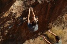 Bouldering in Hueco Tanks on 12/14/2019 with Blue Lizard Climbing and Yoga

Filename: SRM_20191214_1340450.jpg
Aperture: f/4.0
Shutter Speed: 1/500
Body: Canon EOS-1D Mark II
Lens: Canon EF 50mm f/1.8 II