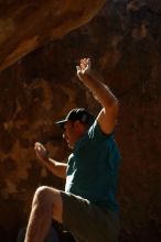 Bouldering in Hueco Tanks on 12/14/2019 with Blue Lizard Climbing and Yoga

Filename: SRM_20191214_1345070.jpg
Aperture: f/2.5
Shutter Speed: 1/500
Body: Canon EOS-1D Mark II
Lens: Canon EF 50mm f/1.8 II