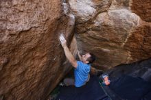 Bouldering in Hueco Tanks on 12/14/2019 with Blue Lizard Climbing and Yoga

Filename: SRM_20191214_1528120.jpg
Aperture: f/4.0
Shutter Speed: 1/250
Body: Canon EOS-1D Mark II
Lens: Canon EF 16-35mm f/2.8 L