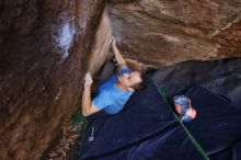 Bouldering in Hueco Tanks on 12/14/2019 with Blue Lizard Climbing and Yoga

Filename: SRM_20191214_1531250.jpg
Aperture: f/3.2
Shutter Speed: 1/250
Body: Canon EOS-1D Mark II
Lens: Canon EF 16-35mm f/2.8 L