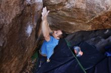 Bouldering in Hueco Tanks on 12/14/2019 with Blue Lizard Climbing and Yoga

Filename: SRM_20191214_1531261.jpg
Aperture: f/3.5
Shutter Speed: 1/250
Body: Canon EOS-1D Mark II
Lens: Canon EF 16-35mm f/2.8 L