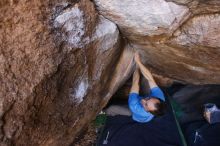 Bouldering in Hueco Tanks on 12/14/2019 with Blue Lizard Climbing and Yoga

Filename: SRM_20191214_1537380.jpg
Aperture: f/4.5
Shutter Speed: 1/250
Body: Canon EOS-1D Mark II
Lens: Canon EF 16-35mm f/2.8 L