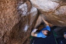 Bouldering in Hueco Tanks on 12/14/2019 with Blue Lizard Climbing and Yoga

Filename: SRM_20191214_1537390.jpg
Aperture: f/4.5
Shutter Speed: 1/250
Body: Canon EOS-1D Mark II
Lens: Canon EF 16-35mm f/2.8 L