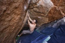 Bouldering in Hueco Tanks on 12/14/2019 with Blue Lizard Climbing and Yoga

Filename: SRM_20191214_1546340.jpg
Aperture: f/4.5
Shutter Speed: 1/250
Body: Canon EOS-1D Mark II
Lens: Canon EF 16-35mm f/2.8 L