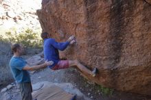 Bouldering in Hueco Tanks on 12/14/2019 with Blue Lizard Climbing and Yoga

Filename: SRM_20191214_1606090.jpg
Aperture: f/6.3
Shutter Speed: 1/250
Body: Canon EOS-1D Mark II
Lens: Canon EF 16-35mm f/2.8 L