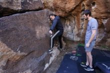 Bouldering in Hueco Tanks on 12/14/2019 with Blue Lizard Climbing and Yoga

Filename: SRM_20191214_1609270.jpg
Aperture: f/4.5
Shutter Speed: 1/250
Body: Canon EOS-1D Mark II
Lens: Canon EF 16-35mm f/2.8 L