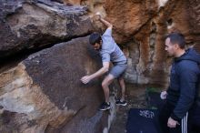 Bouldering in Hueco Tanks on 12/14/2019 with Blue Lizard Climbing and Yoga

Filename: SRM_20191214_1609440.jpg
Aperture: f/5.0
Shutter Speed: 1/250
Body: Canon EOS-1D Mark II
Lens: Canon EF 16-35mm f/2.8 L