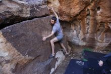 Bouldering in Hueco Tanks on 12/14/2019 with Blue Lizard Climbing and Yoga

Filename: SRM_20191214_1612290.jpg
Aperture: f/4.5
Shutter Speed: 1/250
Body: Canon EOS-1D Mark II
Lens: Canon EF 16-35mm f/2.8 L