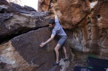 Bouldering in Hueco Tanks on 12/14/2019 with Blue Lizard Climbing and Yoga

Filename: SRM_20191214_1612300.jpg
Aperture: f/5.6
Shutter Speed: 1/250
Body: Canon EOS-1D Mark II
Lens: Canon EF 16-35mm f/2.8 L