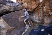 Bouldering in Hueco Tanks on 12/14/2019 with Blue Lizard Climbing and Yoga

Filename: SRM_20191214_1612560.jpg
Aperture: f/4.5
Shutter Speed: 1/250
Body: Canon EOS-1D Mark II
Lens: Canon EF 16-35mm f/2.8 L