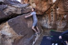 Bouldering in Hueco Tanks on 12/14/2019 with Blue Lizard Climbing and Yoga

Filename: SRM_20191214_1614080.jpg
Aperture: f/5.0
Shutter Speed: 1/250
Body: Canon EOS-1D Mark II
Lens: Canon EF 16-35mm f/2.8 L
