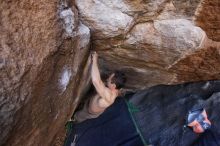 Bouldering in Hueco Tanks on 12/14/2019 with Blue Lizard Climbing and Yoga

Filename: SRM_20191214_1623310.jpg
Aperture: f/4.5
Shutter Speed: 1/250
Body: Canon EOS-1D Mark II
Lens: Canon EF 16-35mm f/2.8 L