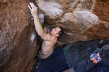 Bouldering in Hueco Tanks on 12/14/2019 with Blue Lizard Climbing and Yoga

Filename: SRM_20191214_1623340.jpg
Aperture: f/5.0
Shutter Speed: 1/250
Body: Canon EOS-1D Mark II
Lens: Canon EF 16-35mm f/2.8 L