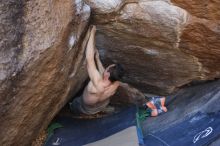 Bouldering in Hueco Tanks on 12/14/2019 with Blue Lizard Climbing and Yoga

Filename: SRM_20191214_1630430.jpg
Aperture: f/4.0
Shutter Speed: 1/250
Body: Canon EOS-1D Mark II
Lens: Canon EF 50mm f/1.8 II