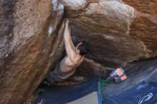 Bouldering in Hueco Tanks on 12/14/2019 with Blue Lizard Climbing and Yoga

Filename: SRM_20191214_1632050.jpg
Aperture: f/4.0
Shutter Speed: 1/250
Body: Canon EOS-1D Mark II
Lens: Canon EF 50mm f/1.8 II