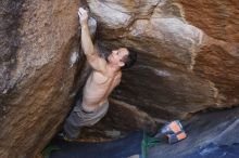 Bouldering in Hueco Tanks on 12/14/2019 with Blue Lizard Climbing and Yoga

Filename: SRM_20191214_1632080.jpg
Aperture: f/4.0
Shutter Speed: 1/250
Body: Canon EOS-1D Mark II
Lens: Canon EF 50mm f/1.8 II