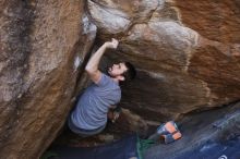 Bouldering in Hueco Tanks on 12/14/2019 with Blue Lizard Climbing and Yoga

Filename: SRM_20191214_1635351.jpg
Aperture: f/4.5
Shutter Speed: 1/250
Body: Canon EOS-1D Mark II
Lens: Canon EF 50mm f/1.8 II