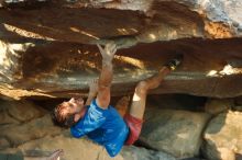 Bouldering in Hueco Tanks on 12/14/2019 with Blue Lizard Climbing and Yoga

Filename: SRM_20191214_1724020.jpg
Aperture: f/4.5
Shutter Speed: 1/250
Body: Canon EOS-1D Mark II
Lens: Canon EF 50mm f/1.8 II