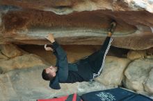 Bouldering in Hueco Tanks on 12/14/2019 with Blue Lizard Climbing and Yoga

Filename: SRM_20191214_1726101.jpg
Aperture: f/3.5
Shutter Speed: 1/250
Body: Canon EOS-1D Mark II
Lens: Canon EF 50mm f/1.8 II