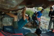 Bouldering in Hueco Tanks on 12/14/2019 with Blue Lizard Climbing and Yoga

Filename: SRM_20191214_1728390.jpg
Aperture: f/4.5
Shutter Speed: 1/250
Body: Canon EOS-1D Mark II
Lens: Canon EF 50mm f/1.8 II