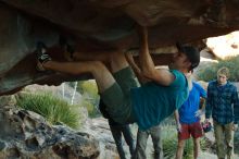 Bouldering in Hueco Tanks on 12/14/2019 with Blue Lizard Climbing and Yoga

Filename: SRM_20191214_1728590.jpg
Aperture: f/5.0
Shutter Speed: 1/250
Body: Canon EOS-1D Mark II
Lens: Canon EF 50mm f/1.8 II