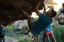 Bouldering in Hueco Tanks on 12/14/2019 with Blue Lizard Climbing and Yoga

Filename: SRM_20191214_1729120.jpg
Aperture: f/5.6
Shutter Speed: 1/250
Body: Canon EOS-1D Mark II
Lens: Canon EF 50mm f/1.8 II