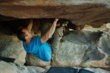 Bouldering in Hueco Tanks on 12/14/2019 with Blue Lizard Climbing and Yoga

Filename: SRM_20191214_1732390.jpg
Aperture: f/3.2
Shutter Speed: 1/250
Body: Canon EOS-1D Mark II
Lens: Canon EF 50mm f/1.8 II