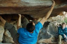 Bouldering in Hueco Tanks on 12/14/2019 with Blue Lizard Climbing and Yoga

Filename: SRM_20191214_1732510.jpg
Aperture: f/3.2
Shutter Speed: 1/250
Body: Canon EOS-1D Mark II
Lens: Canon EF 50mm f/1.8 II