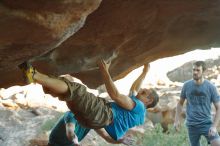 Bouldering in Hueco Tanks on 12/14/2019 with Blue Lizard Climbing and Yoga

Filename: SRM_20191214_1733181.jpg
Aperture: f/3.5
Shutter Speed: 1/250
Body: Canon EOS-1D Mark II
Lens: Canon EF 50mm f/1.8 II