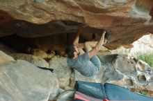 Bouldering in Hueco Tanks on 12/14/2019 with Blue Lizard Climbing and Yoga

Filename: SRM_20191214_1736470.jpg
Aperture: f/3.5
Shutter Speed: 1/250
Body: Canon EOS-1D Mark II
Lens: Canon EF 50mm f/1.8 II