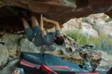 Bouldering in Hueco Tanks on 12/14/2019 with Blue Lizard Climbing and Yoga

Filename: SRM_20191214_1736520.jpg
Aperture: f/5.0
Shutter Speed: 1/250
Body: Canon EOS-1D Mark II
Lens: Canon EF 50mm f/1.8 II