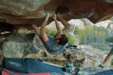 Bouldering in Hueco Tanks on 12/14/2019 with Blue Lizard Climbing and Yoga

Filename: SRM_20191214_1736580.jpg
Aperture: f/5.0
Shutter Speed: 1/250
Body: Canon EOS-1D Mark II
Lens: Canon EF 50mm f/1.8 II