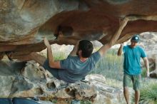 Bouldering in Hueco Tanks on 12/14/2019 with Blue Lizard Climbing and Yoga

Filename: SRM_20191214_1737070.jpg
Aperture: f/4.5
Shutter Speed: 1/250
Body: Canon EOS-1D Mark II
Lens: Canon EF 50mm f/1.8 II