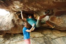 Bouldering in Hueco Tanks on 12/14/2019 with Blue Lizard Climbing and Yoga

Filename: SRM_20191214_1754080.jpg
Aperture: f/2.8
Shutter Speed: 1/200
Body: Canon EOS-1D Mark II
Lens: Canon EF 16-35mm f/2.8 L